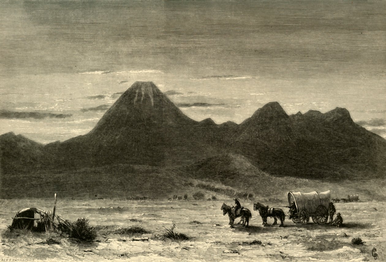 Lassens Butte, Sacramento Valley, 1872 by Alfred Harral