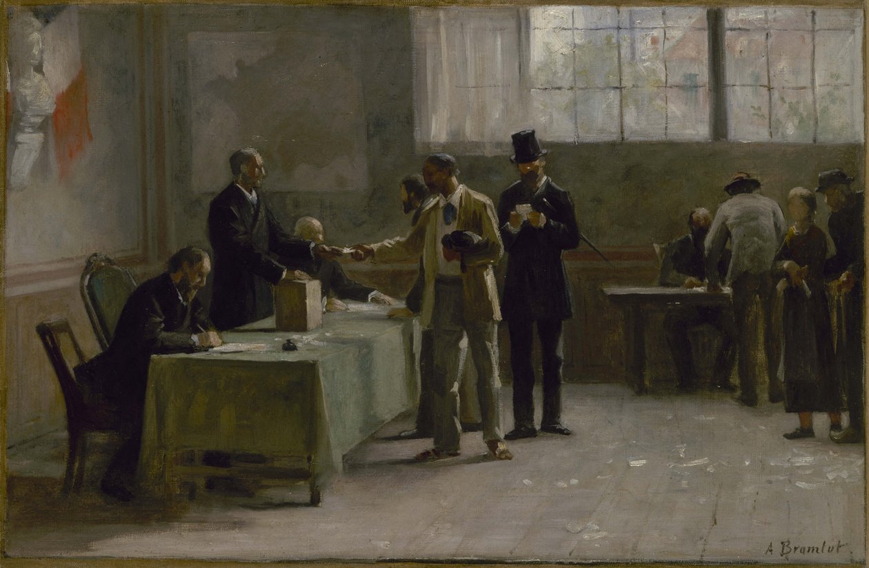 Sketch for the Town Hall of Les Lilas: Universal Suffrage by Alfred Henri Bramtot