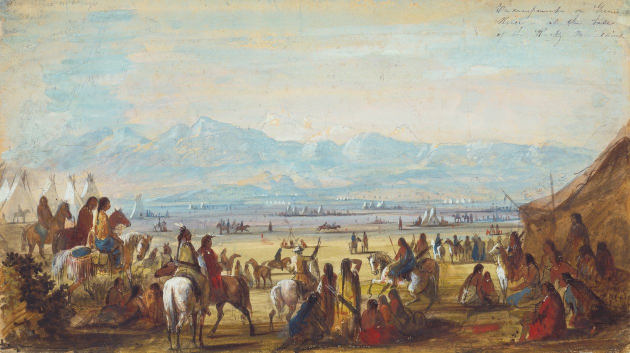 Encampment on Green River at the Base of Rocky Mountains, c.1837 by Alfred Jacob Miller