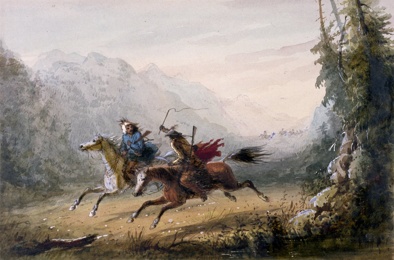 Escape from Blackfeet by Alfred Jacob Miller