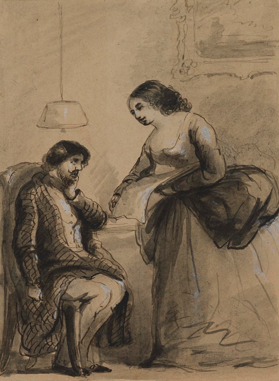 Harry, Dear. Only See What a Nice Silk I Have Bought by Alfred Jacob Miller