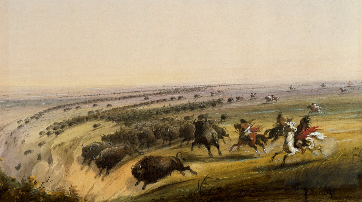 Hunting Buffalo by Alfred Jacob Miller