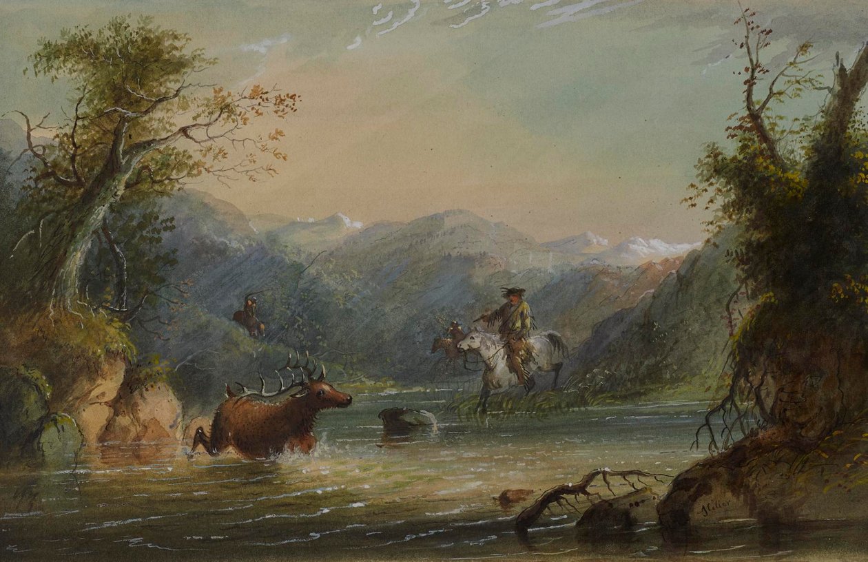 Hunting the Elk by Alfred Jacob Miller