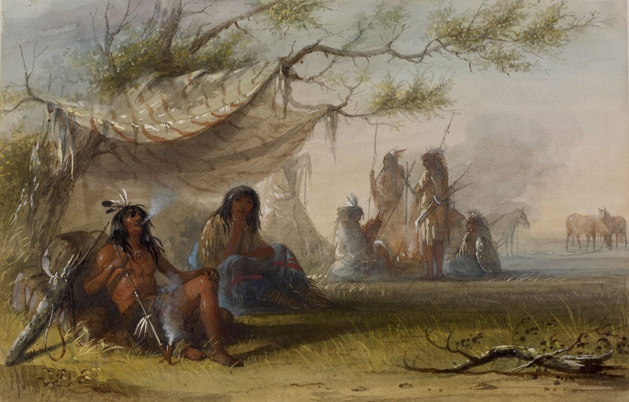 Indian Encampment by Alfred Jacob Miller