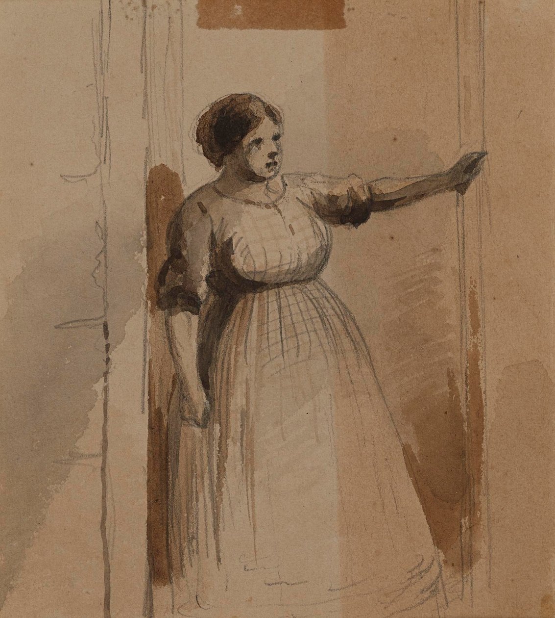 Milly Ye Cook Street Sketch by Alfred Jacob Miller