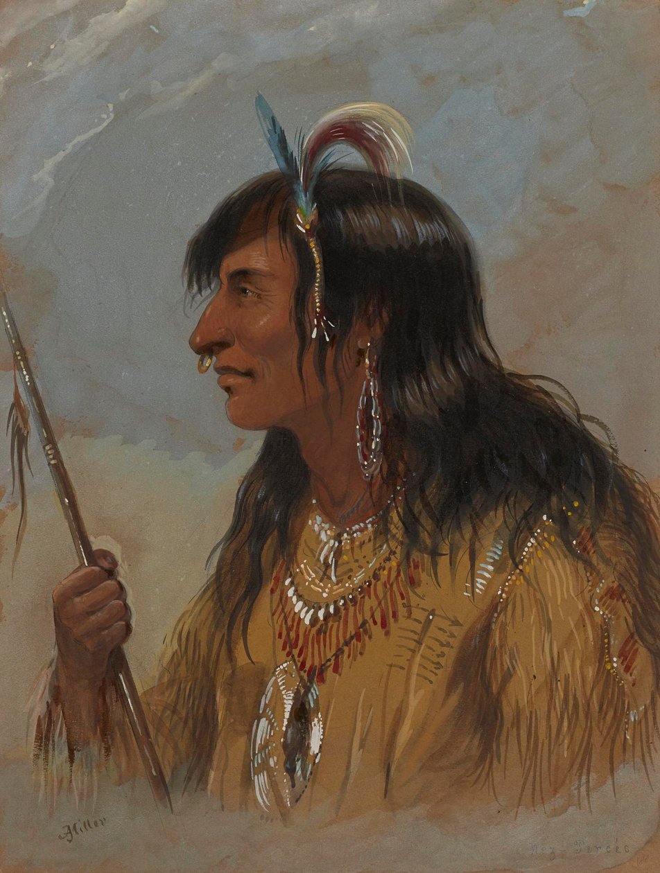Nez Percés Indian by Alfred Jacob Miller