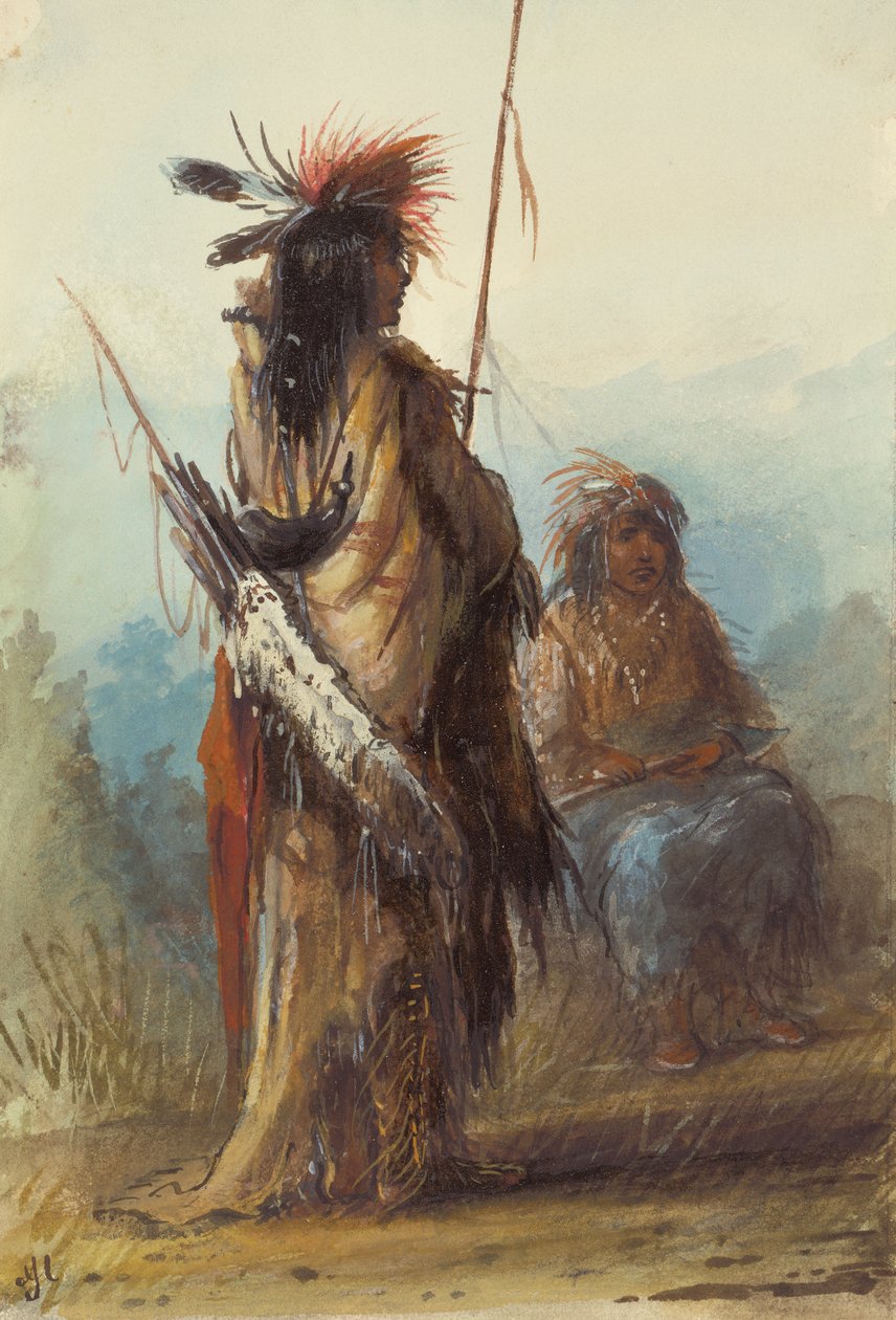 Shoshones, Green River, c.1837 by Alfred Jacob Miller