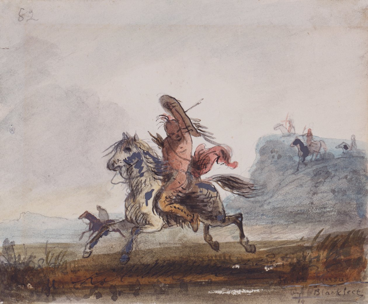 Snakes Pursued by Blackfeet by Alfred Jacob Miller