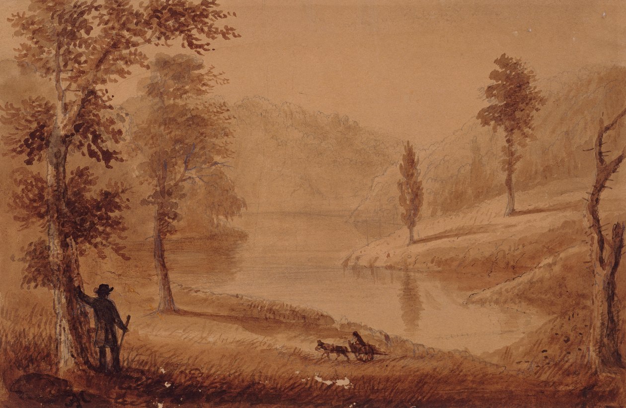 Swan Lake, c.1837 by Alfred Jacob Miller