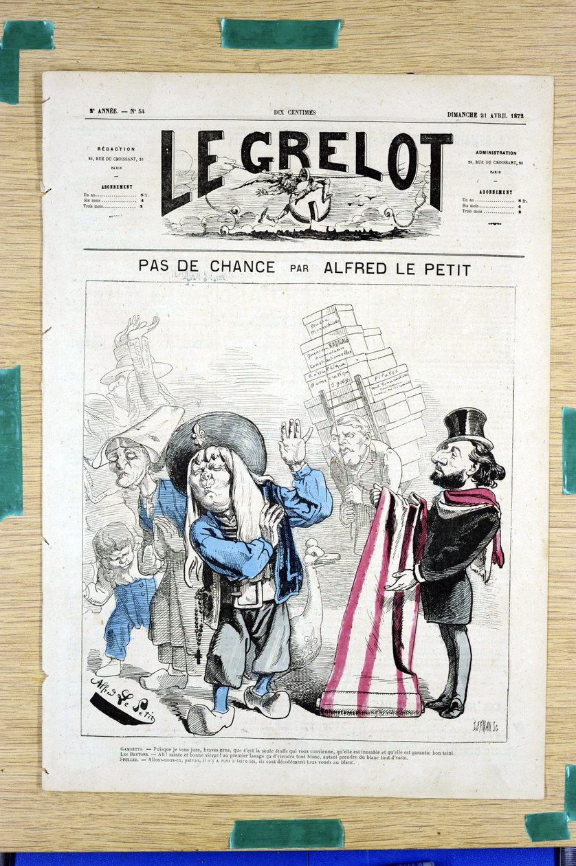 Cover of Le Grelot, number 54, Satirical in Colors by Alfred Le Petit