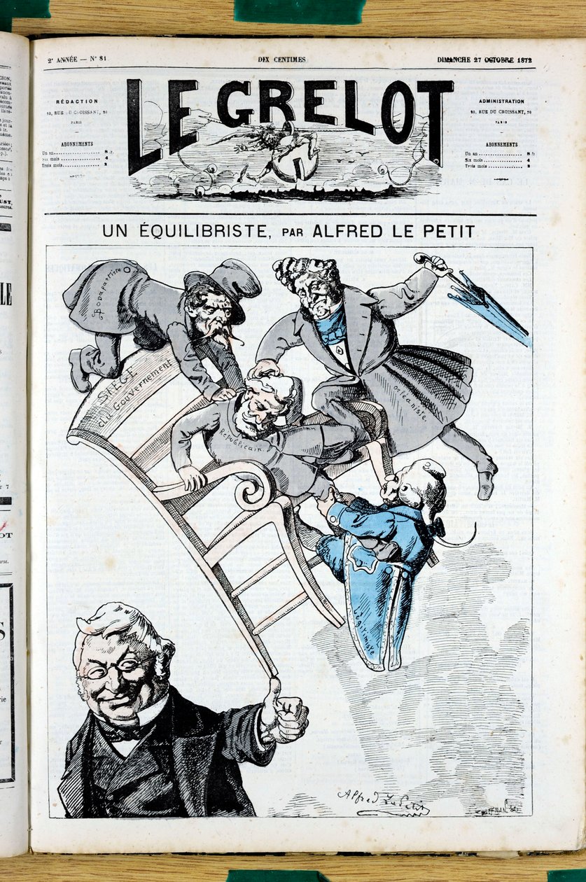 Cover of Le Grelot, number 81, Satirical in Colors by Alfred Le Petit