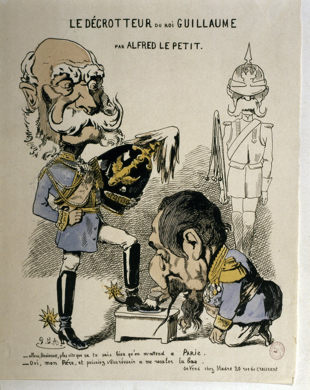Franco-Prussian War: Caricature of Wilhelm I of Prussia and Napoleon III of France by Alfred Le Petit