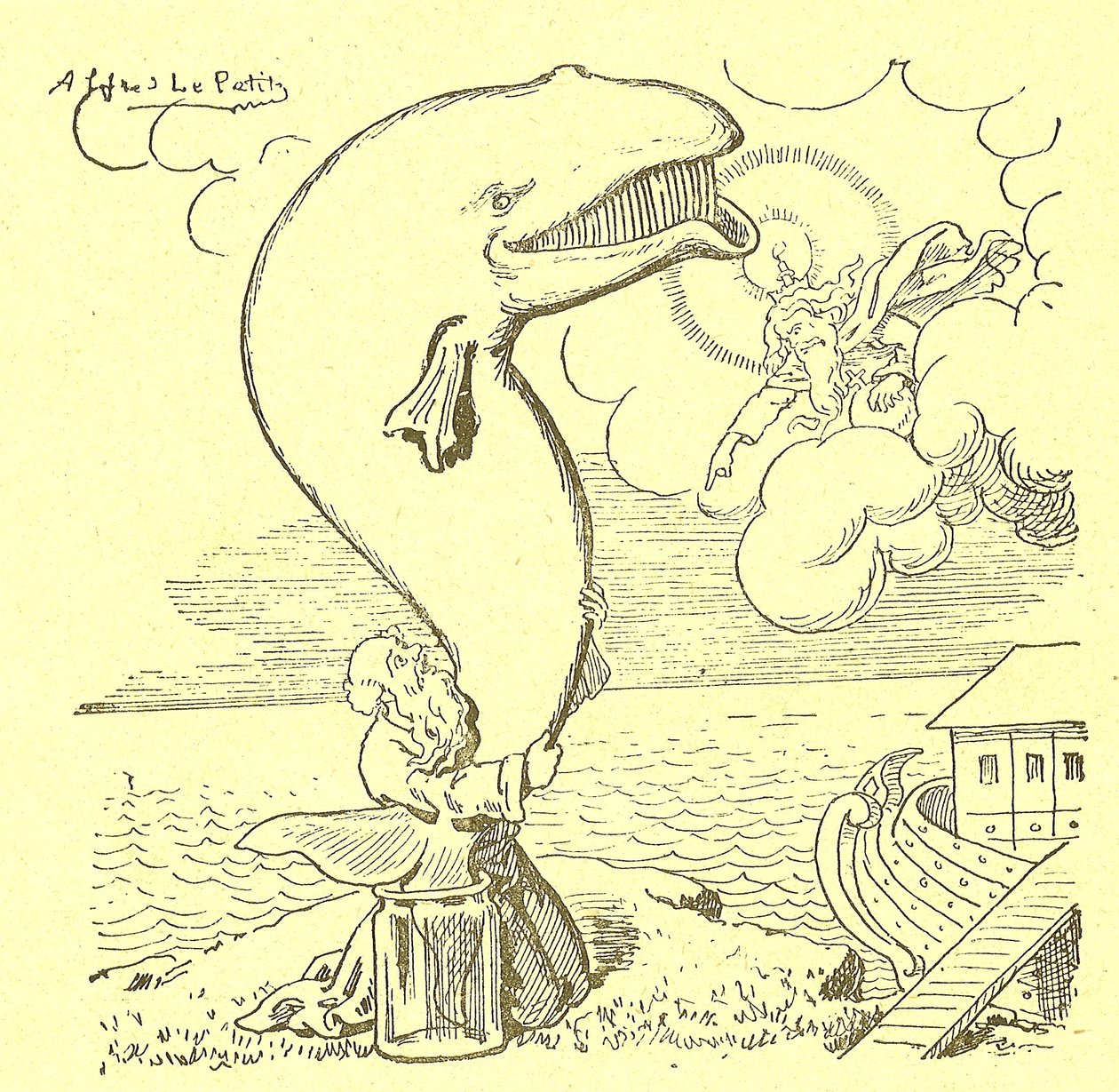 Illustration of Alfred Le Pete (1841-1909) in Gros-Jean and his cure by Alfred Le Petit