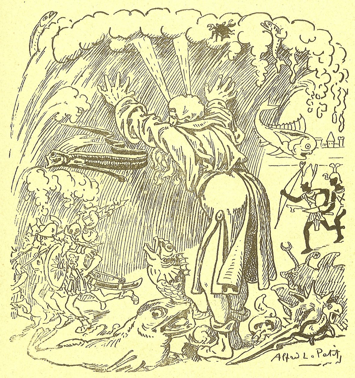 Illustration of Alfred Le Pete (1841-1909) in Gros-Jean and his cure by Alfred Le Petit