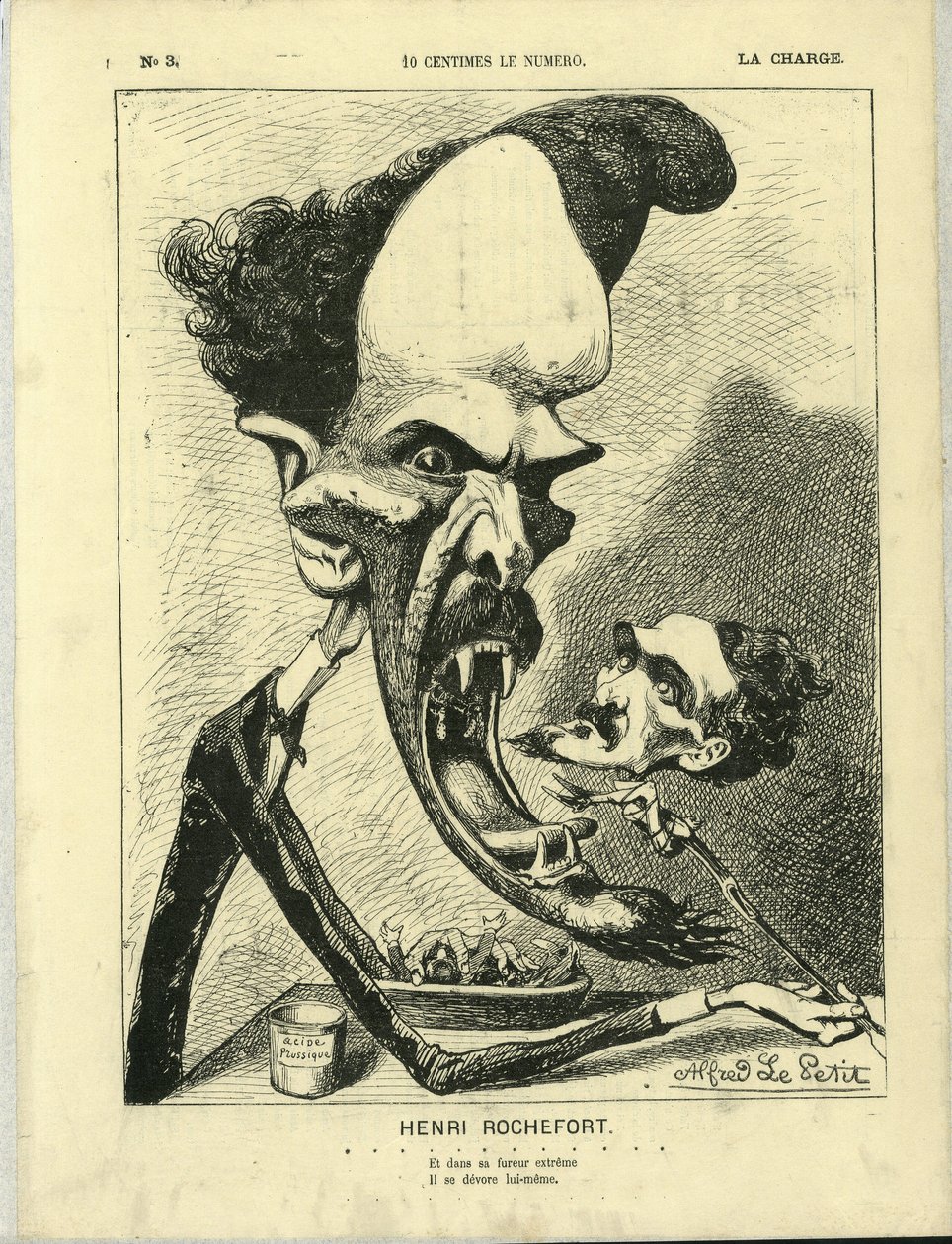 Illustration of Alfred Le Petit in La Charge (1870), No. 3 by Alfred Le Petit