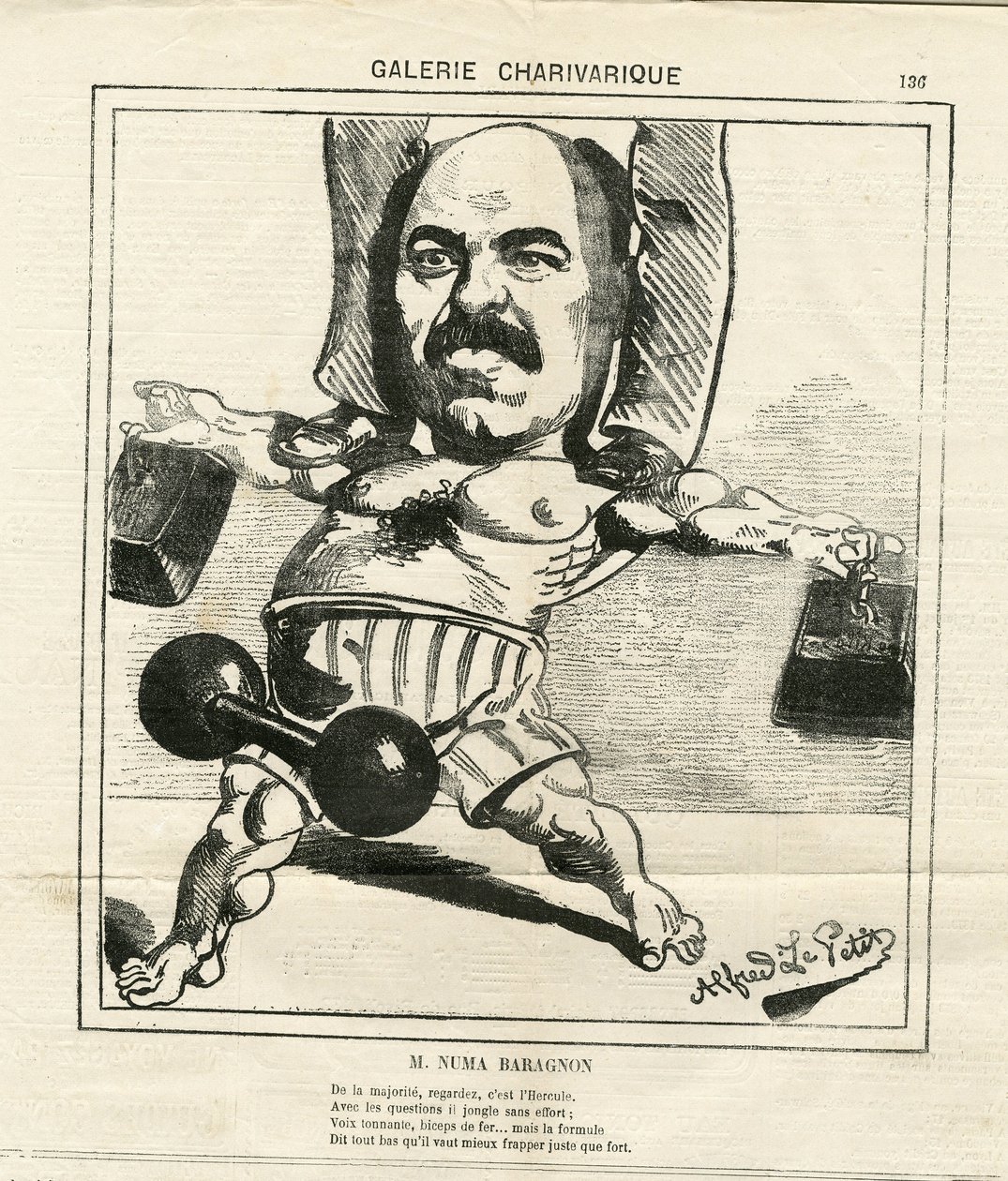 Illustration of Alfred Le Petit (1841-1909) in Le Charivari by Alfred Le Petit