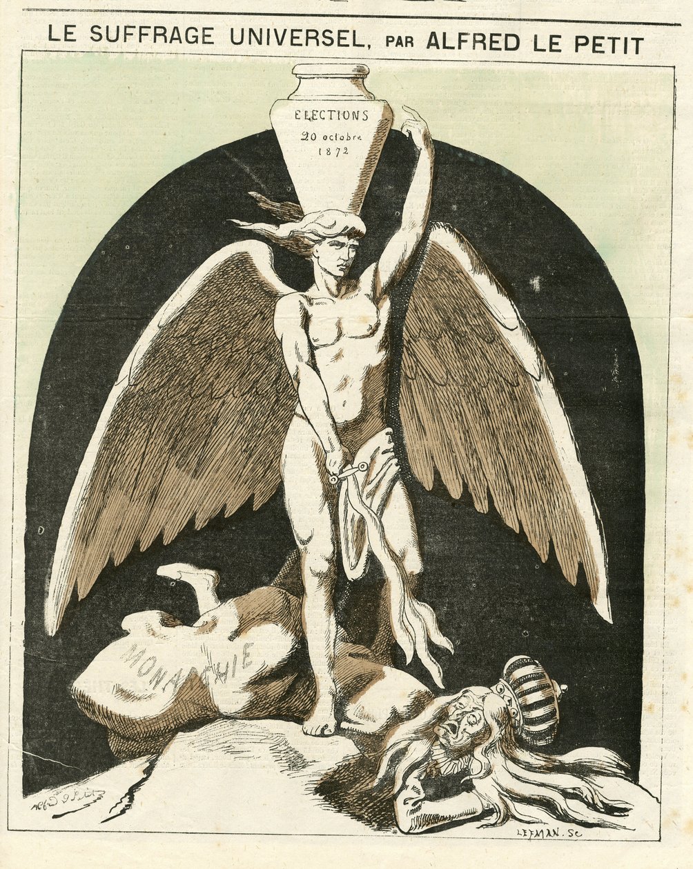 Illustration of Alfred Le Petity (1841-1909) for the Cover of Le Grelot by Alfred Le Petit