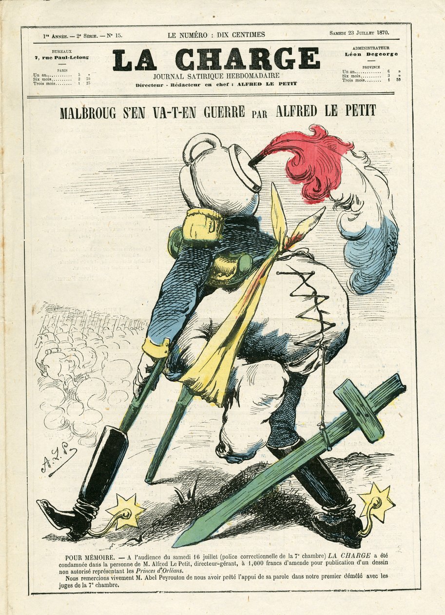 La Charge, number 15, Satirical in Colours by Alfred Le Petit