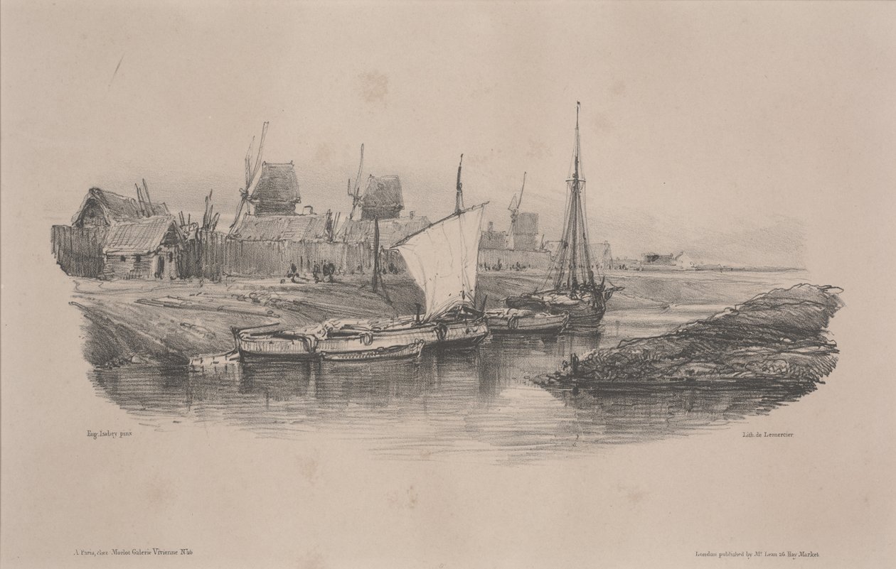 Canal Bank, Lower Brittany by Alfred Leon Lemercier