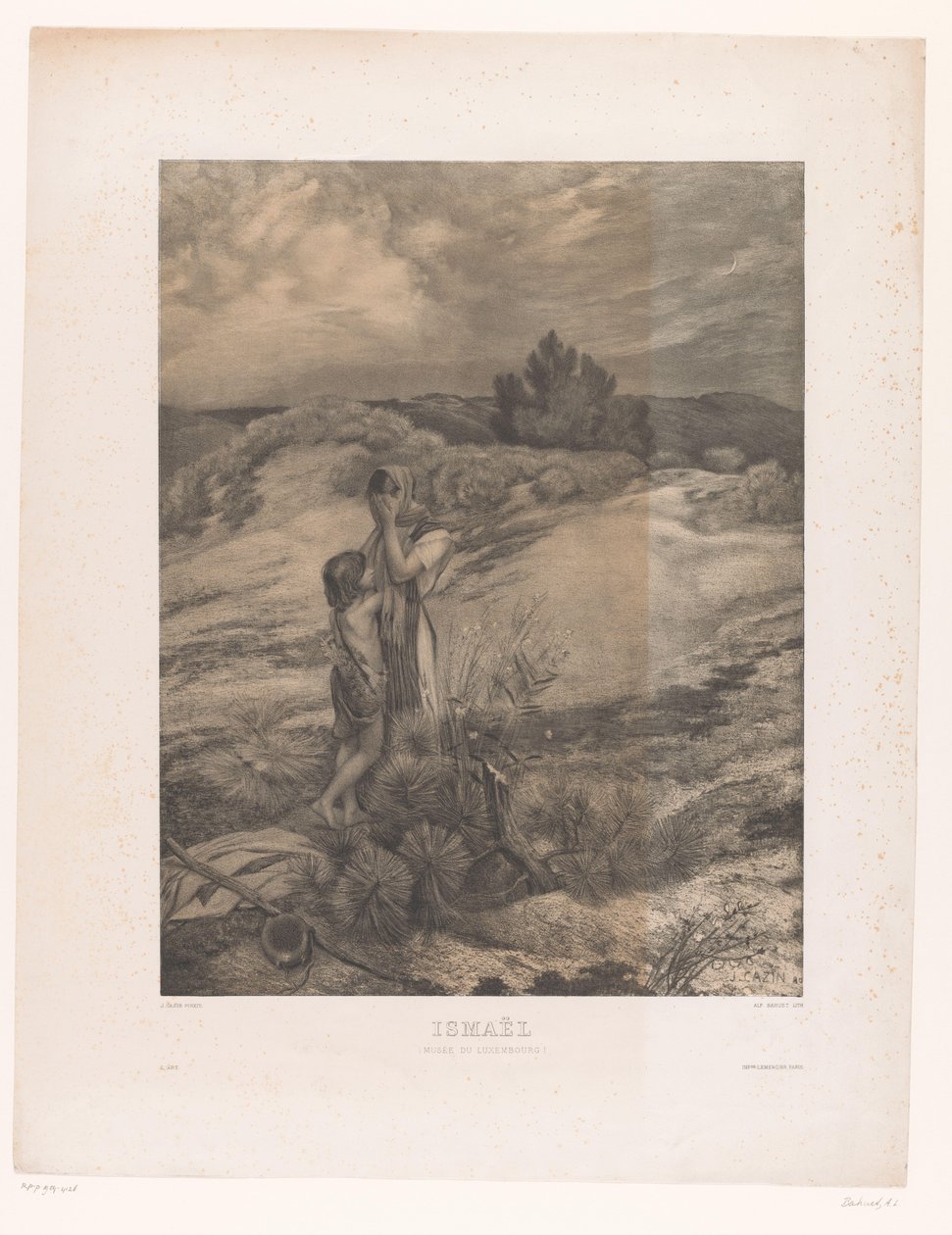 Hagar and Ishmael in the Desert (Ishmael) (Musée du Luxembourg) (title on object) by Alfred Louis Bahuet
