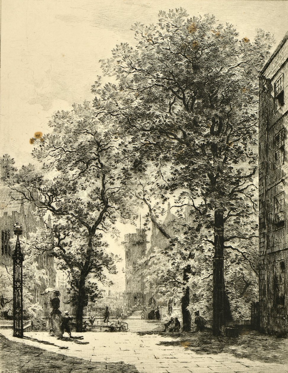 Fountain Court, Temple by Alfred Louis Brunet Debaines