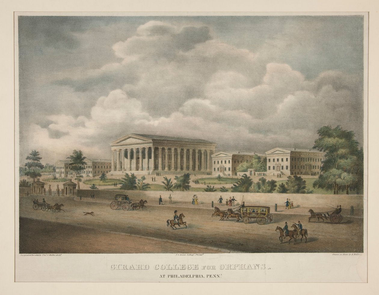 Girard College for Orphans - at Philadelphia, Pennsylvania by Alfred M. Hoffy