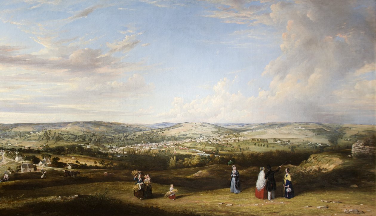 Stroud from near Rodborough Fort, Gloucestershire by Alfred Newland Smith
