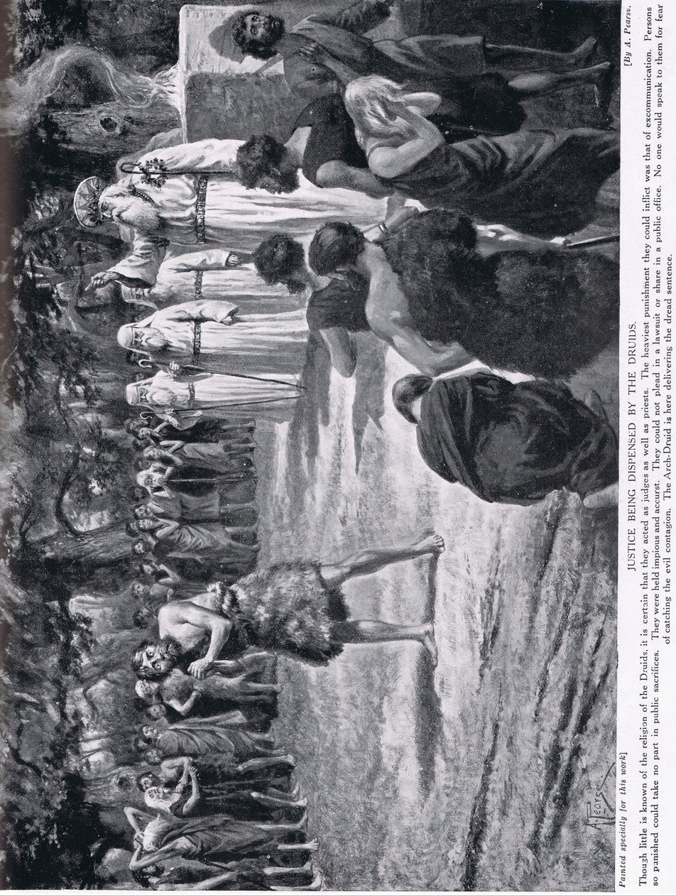Justice being dispensed by the Druids, illustration from 