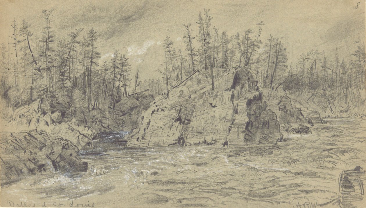 Dalles of St. Louis by Alfred R. Waud
