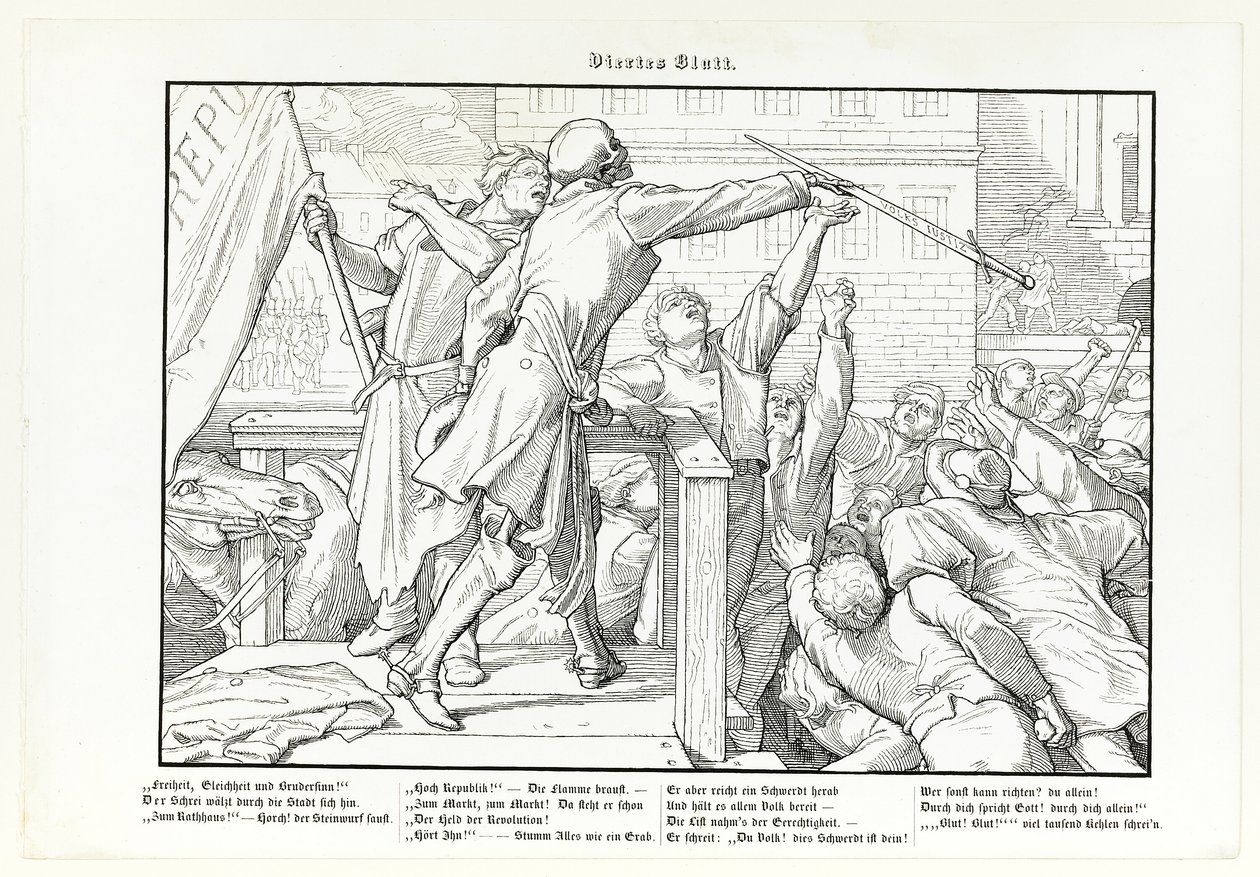 Auch ein Todtentanz, plate IV by Alfred Rethel