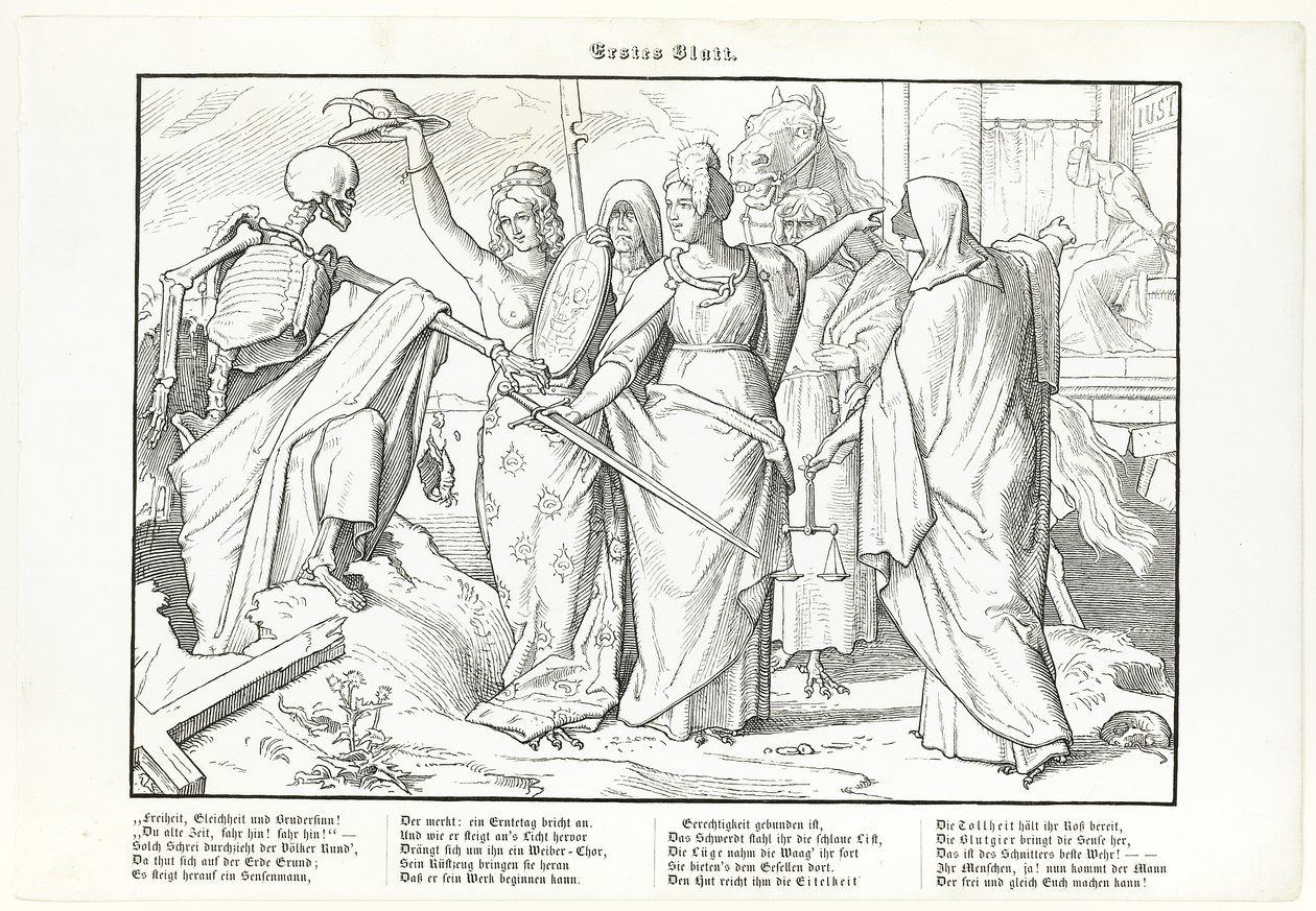 Another Dance of Death, plate I by Alfred Rethel