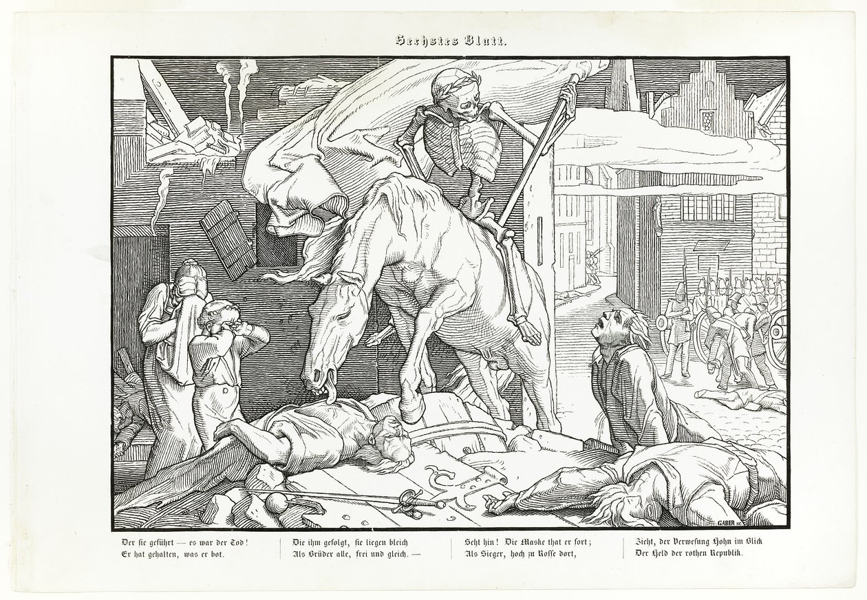 Also a Dance of Death, plate VII by Alfred Rethel