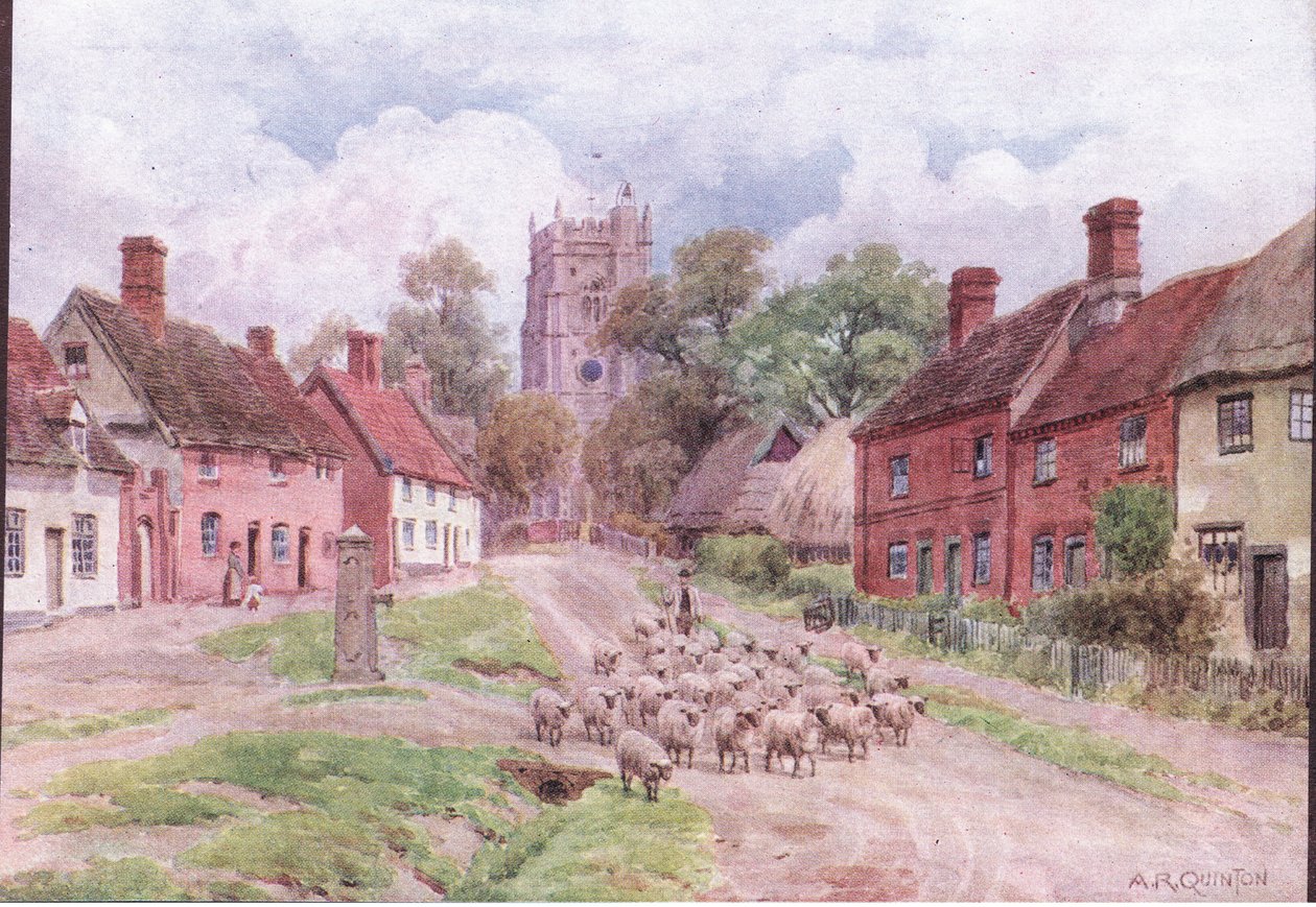 Monks Eleigh, Suffolk, from The Cottages and the Village Life of Rural England published by Dent & Sons Limited by Alfred Robert Quinton