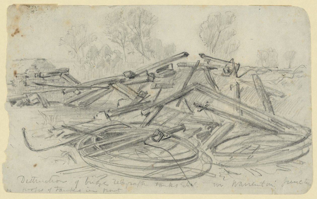 Destruction of Bridge, Telegraph Tanks, Etc. in Warrenton Junction