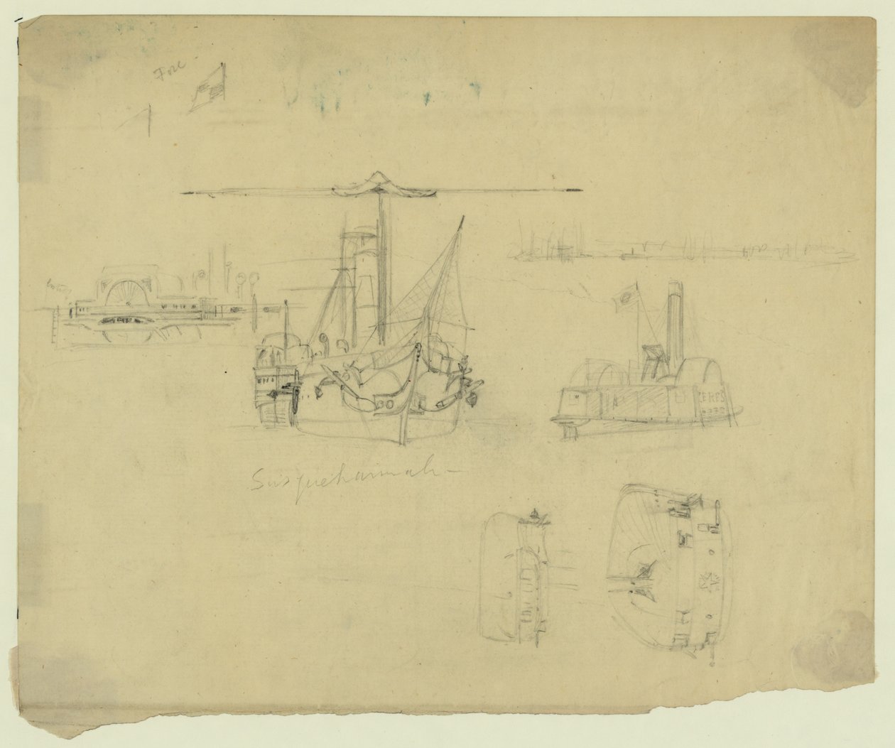 Five Views of the Susquehanna and the Ceres by Alfred Rudolph Waud