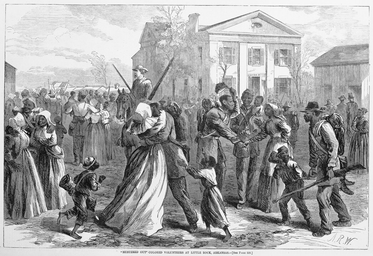 Mustered Out: Colored volunteers at Little Rock, Arkansas, from Harper