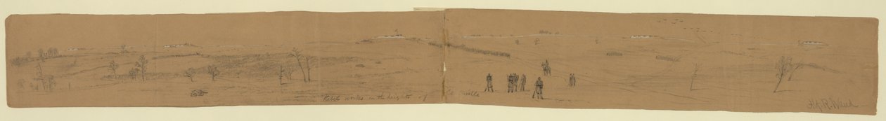 Rebel Works on the Heights of Centerville by Alfred Rudolph Waud