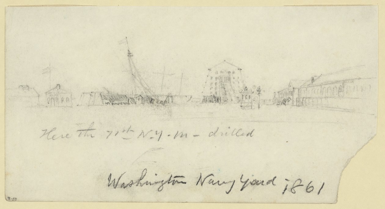 Washington Navy Yard by Alfred Rudolph Waud