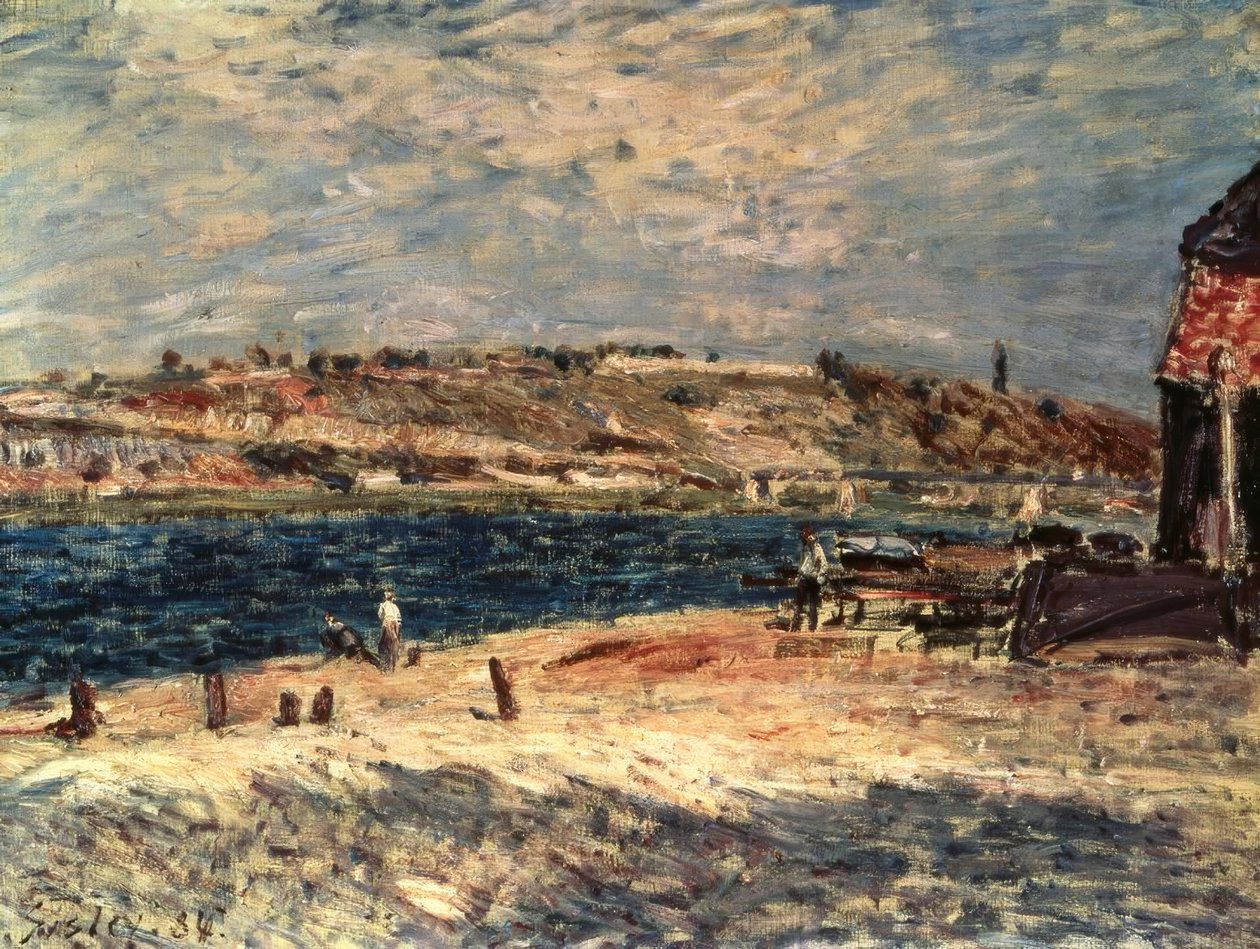 Riverbank in Saint-Mammes by Alfred Sisley