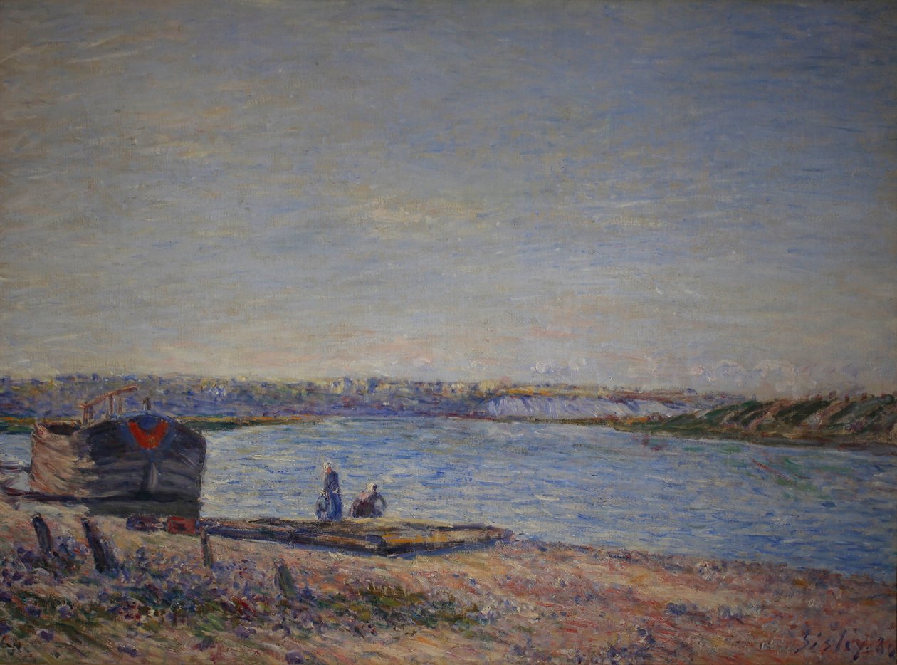 The Hills of Veneux, Seen from Saint Mammès by Alfred Sisley