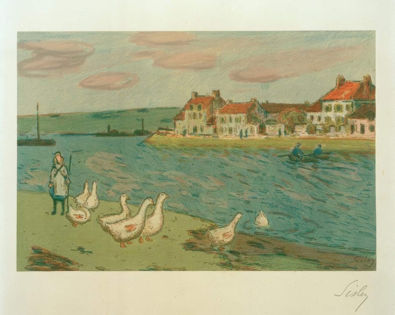 The Geese by Alfred Sisley