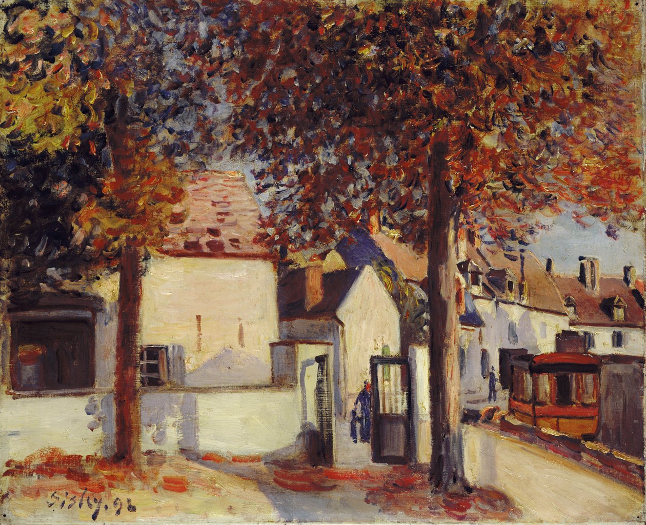 Moret-sur-Loing (Rue de Fosses) by Alfred Sisley