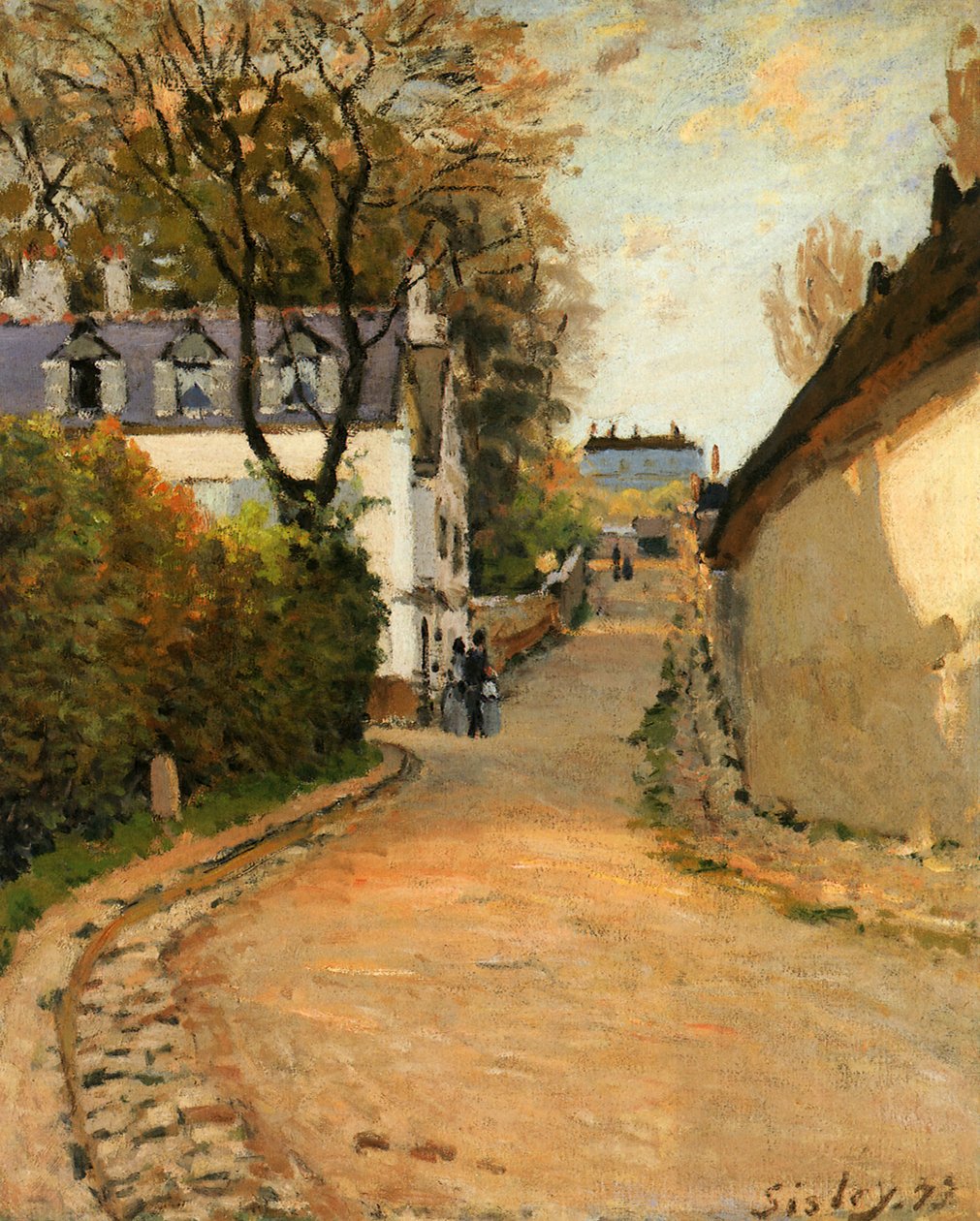 Rue de la Princesse, Louveciennes, looking North, c.1873 by Alfred Sisley