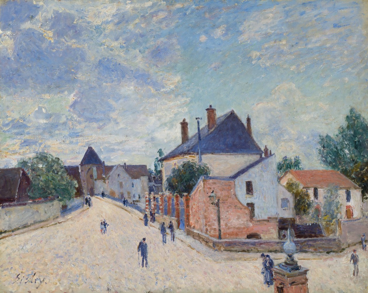 Street in Moret, c. 1890 by Alfred Sisley
