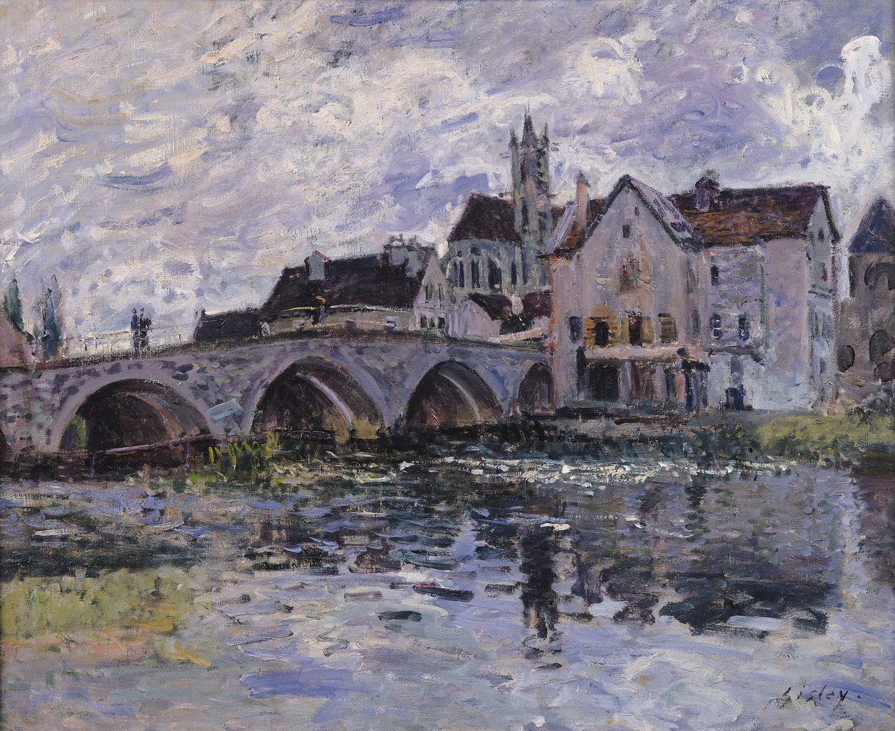 The Bridge of Moret-sur-Loing, 1887 by Alfred Sisley