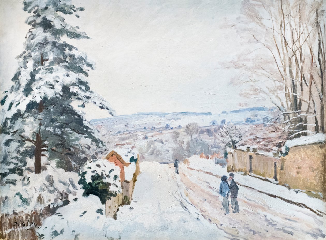 The Coeur Volant Road to Louveciennes by Alfred Sisley