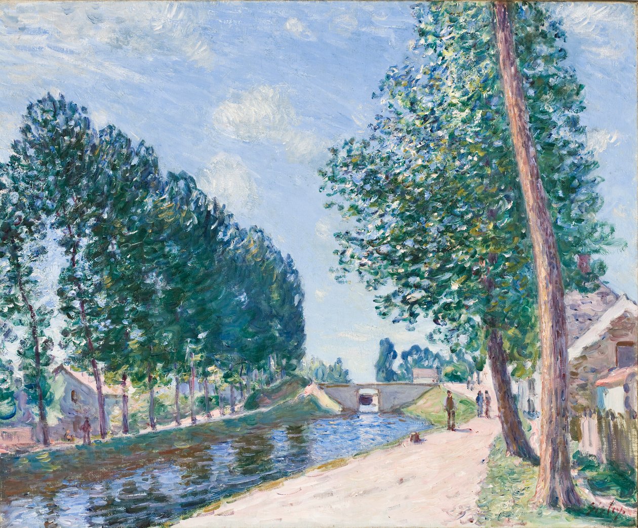 The Loing Canal at Moiret, c.1892 by Alfred Sisley