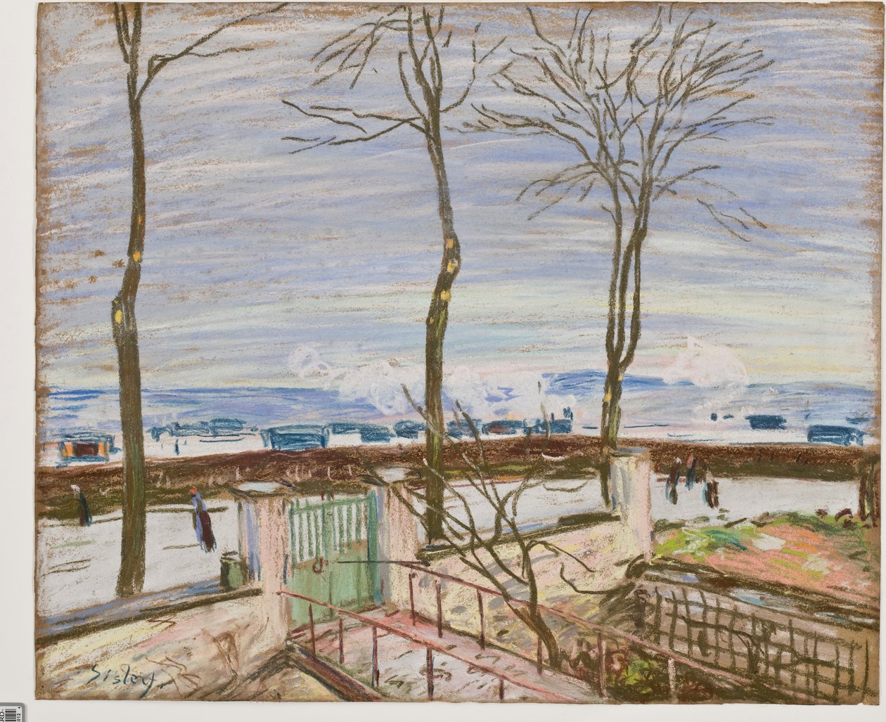 The Moret Railroad Station in Winter by Alfred Sisley
