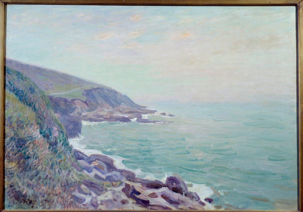 View of the Coasts of Wales in the Mist by Alfred Sisley