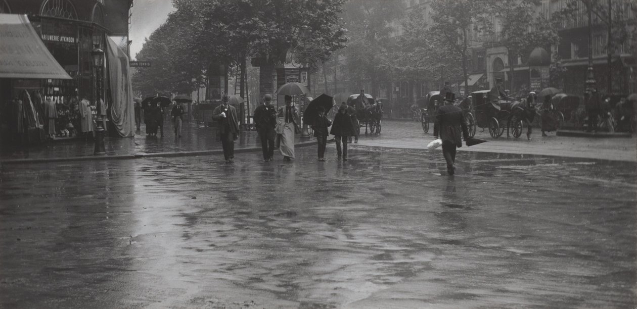 A Wet Day on the Boulevard, Paris by Alfred Stieglitz